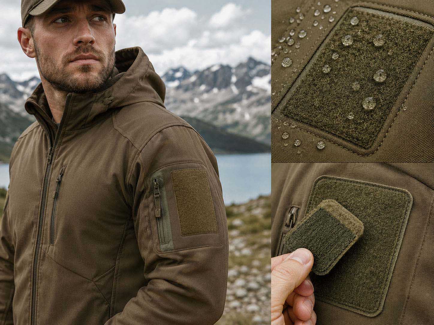 Velcro-compatible patch fabric for tactical and outdoor garment applications