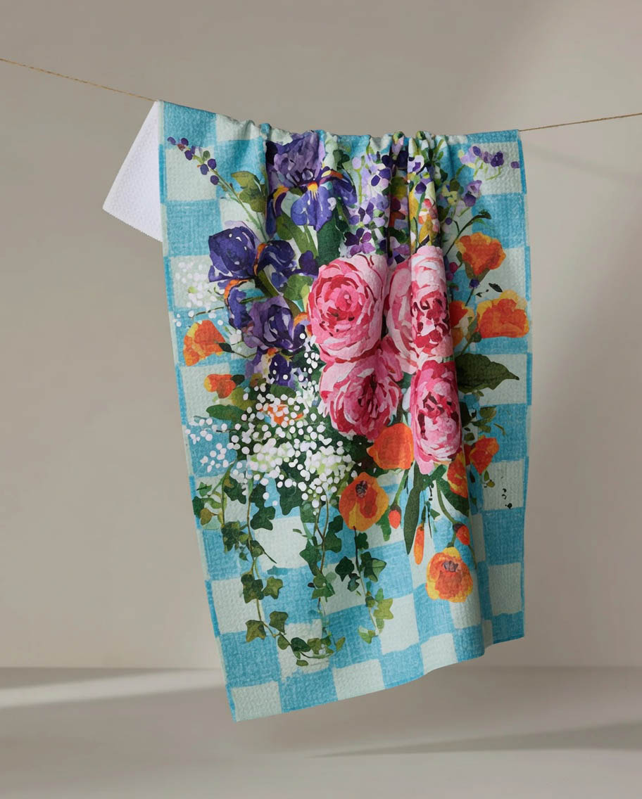 Garden Stripe Tea Towel