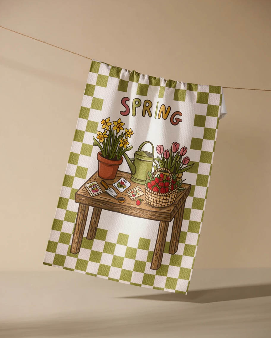 Farmhouse Floral Tea Towel