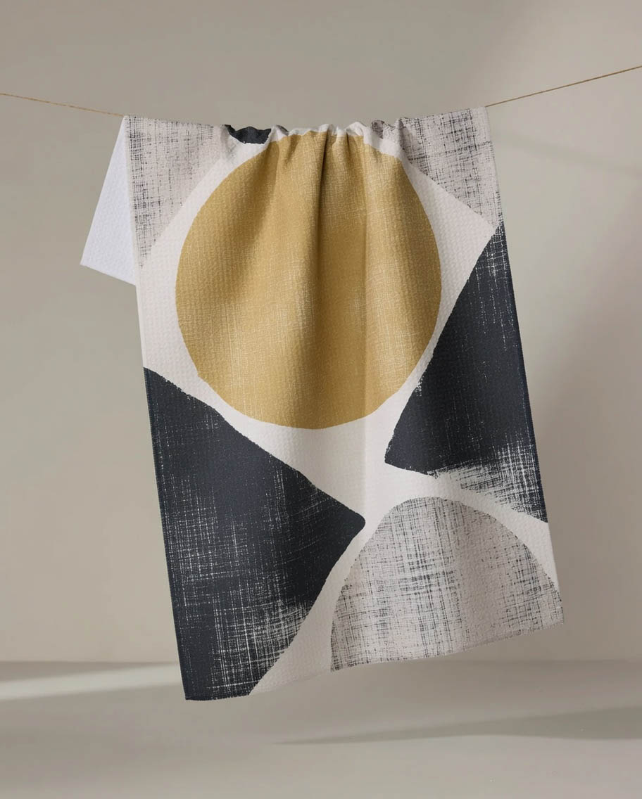 Botanical Linen-Look Tea Towel