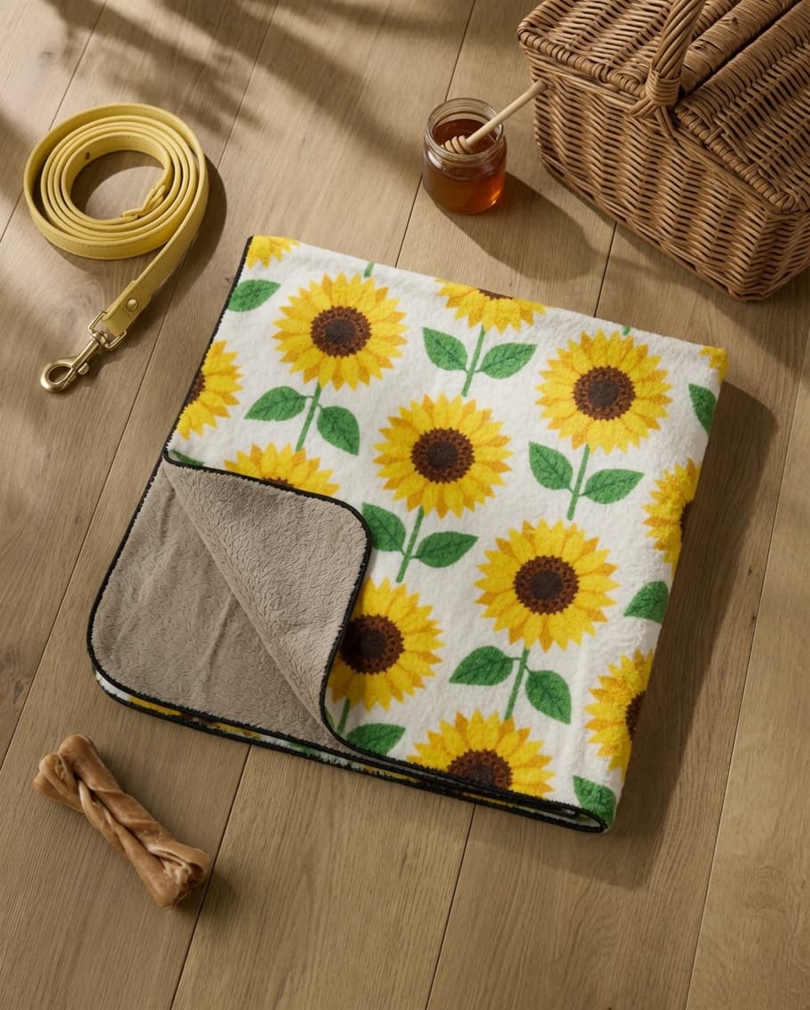 Botanical Plush Dog Towel